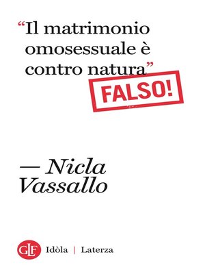 cover image of "Il matrimonio omosessuale è contro natura". Falso!